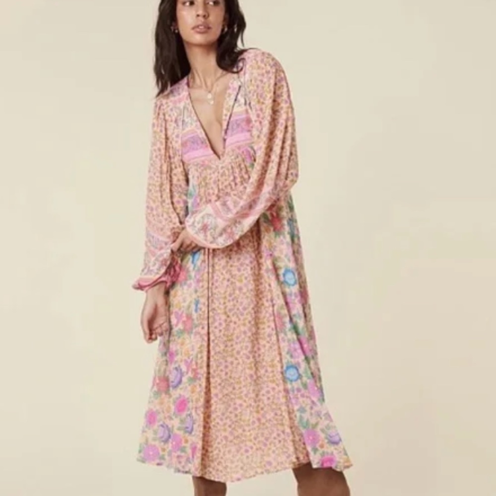 Spell Mossy Patchwork Midi Dress - image 6